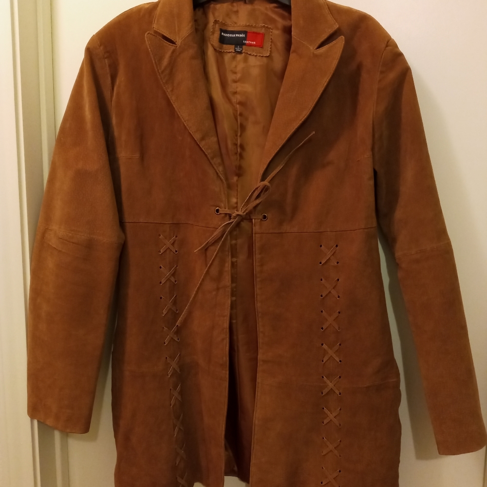 Leather dress jacket